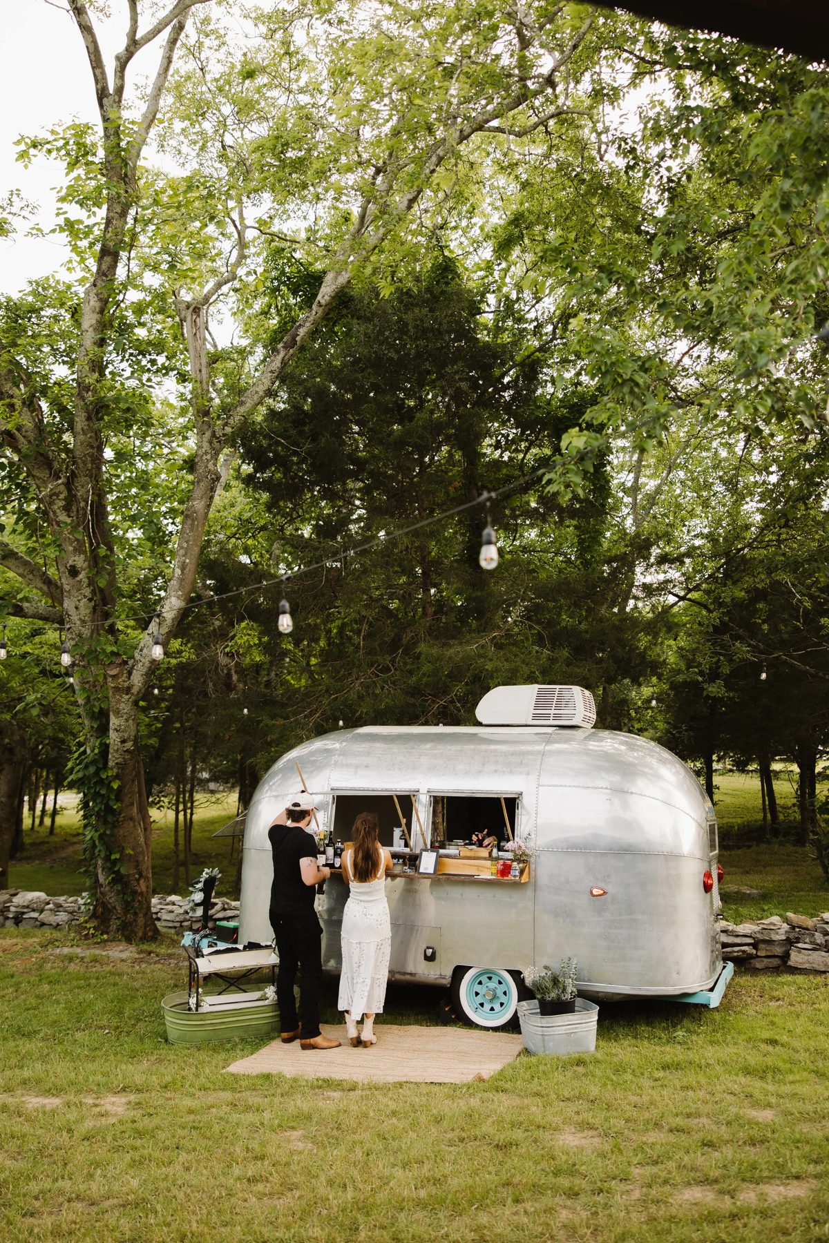 Guests being served at the Airstream Bambi bar