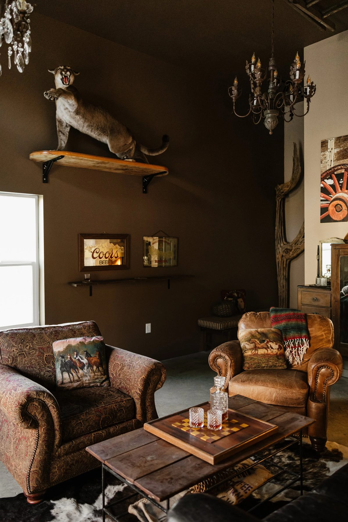 Groom's suite styled for the wedding party